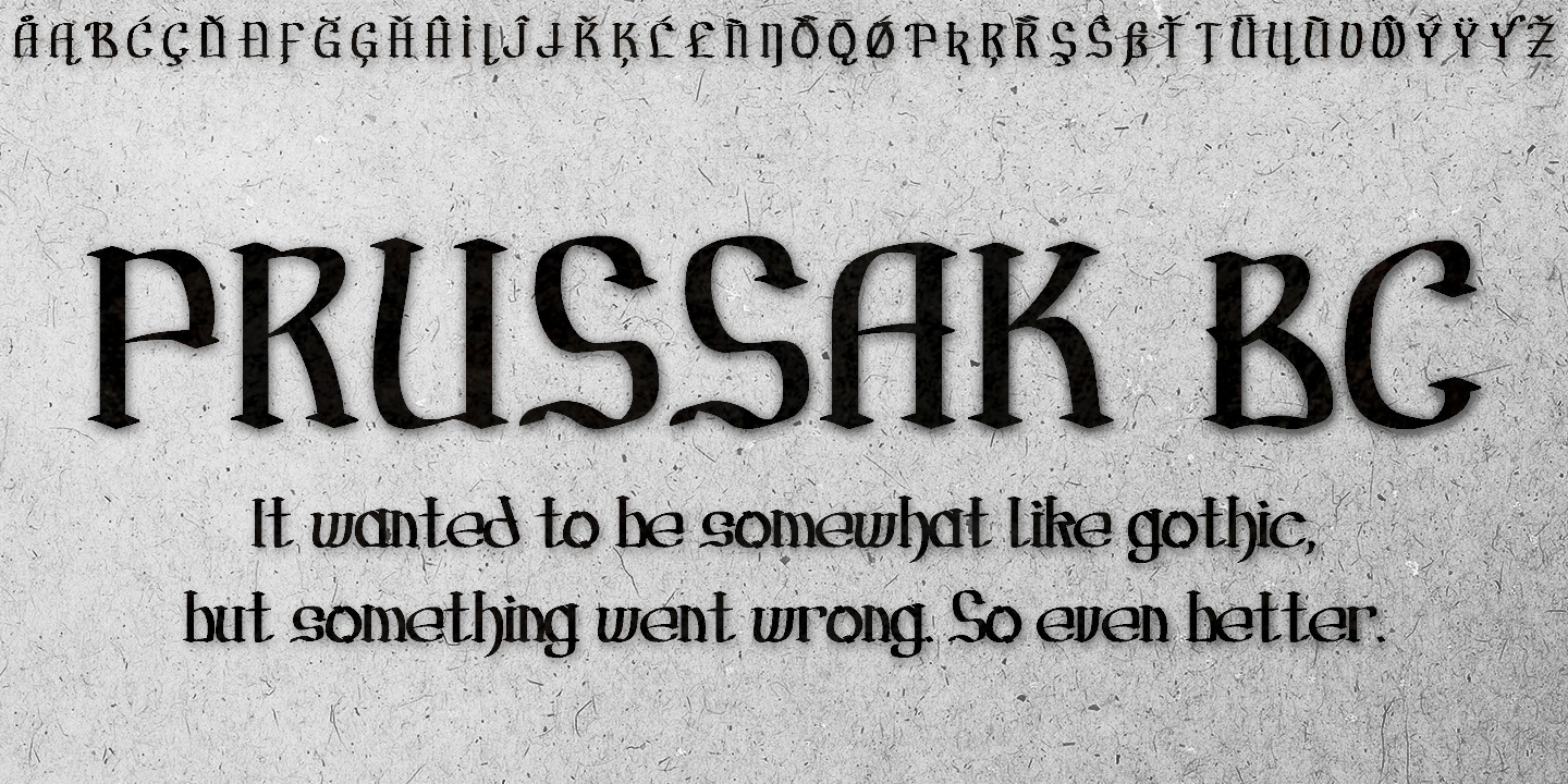 Пример шрифта Prussak BC